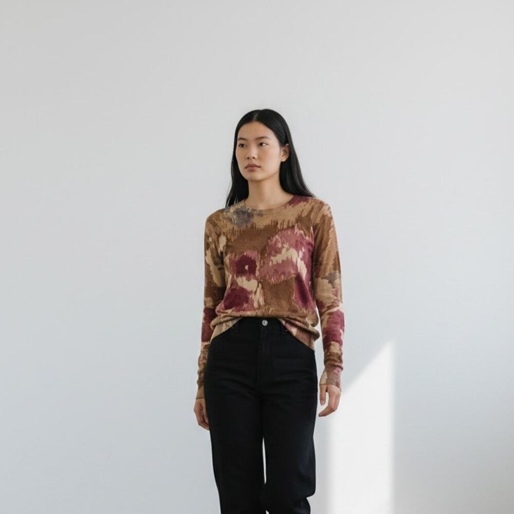 Lauren Ralph Lauren Women's Floral Cotton-Blend Sweater Sz. SP
